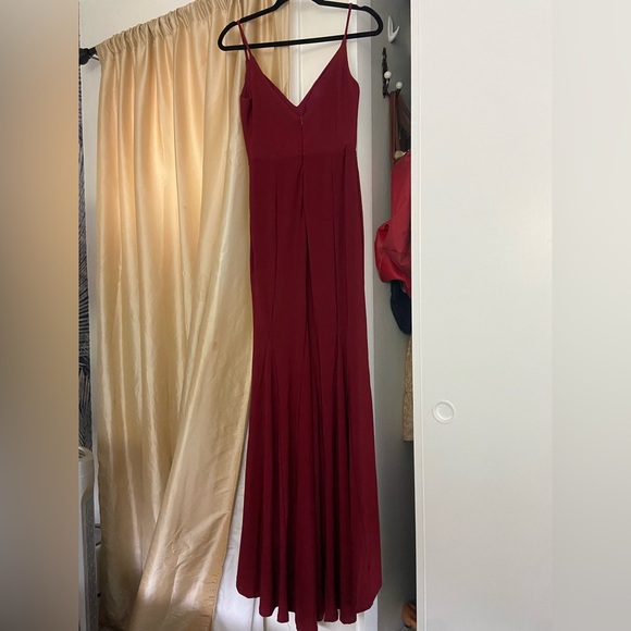 Jump Apparel Plunge V-Neck Jersey Gown with leg slit - Picture 3 of 3